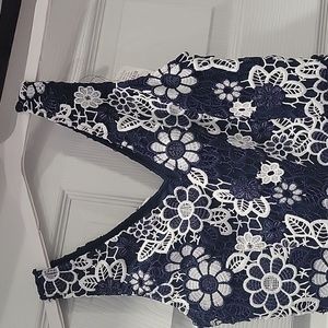 J.O.A. flowered lace dress